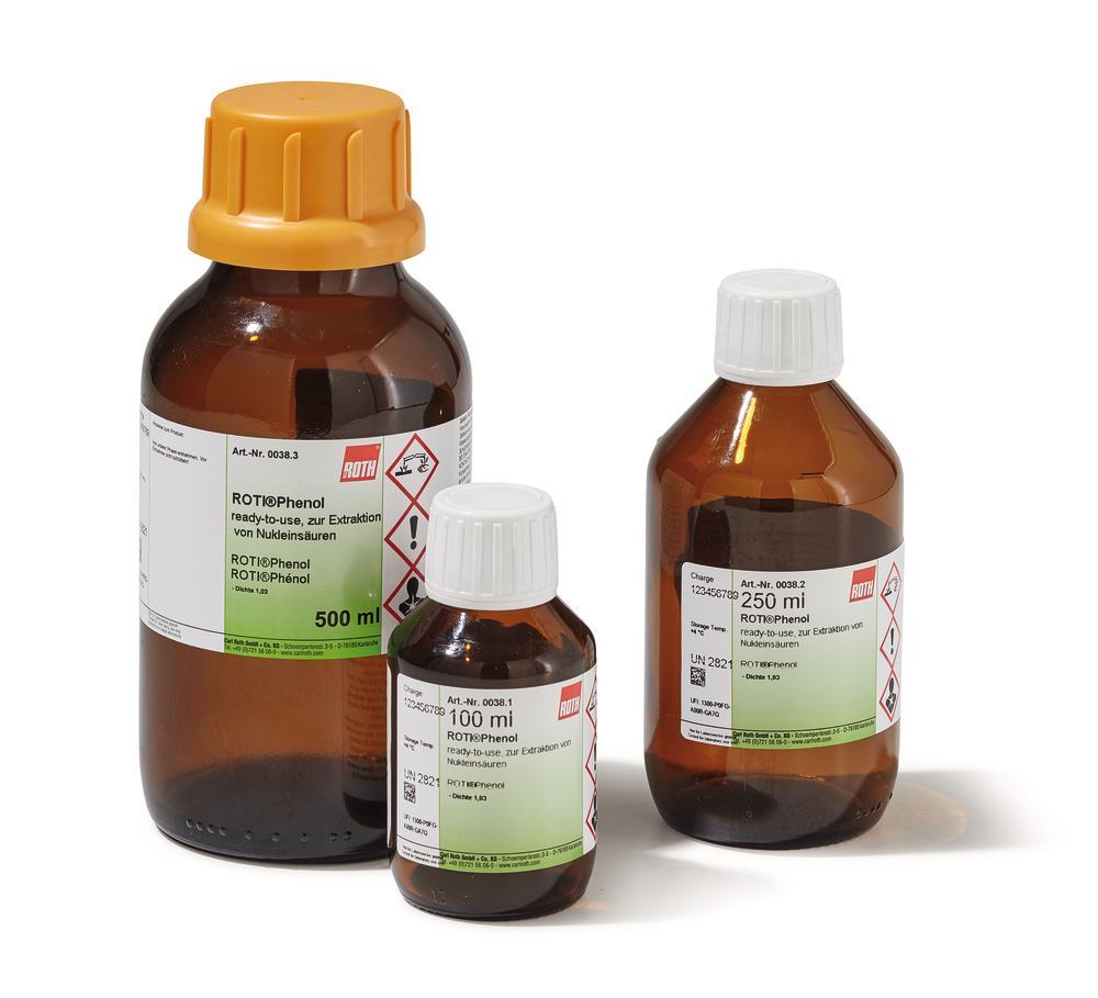 ROTI®Phenol, for extraction of nucleic acids, 100 ml, glass - Luminix Health