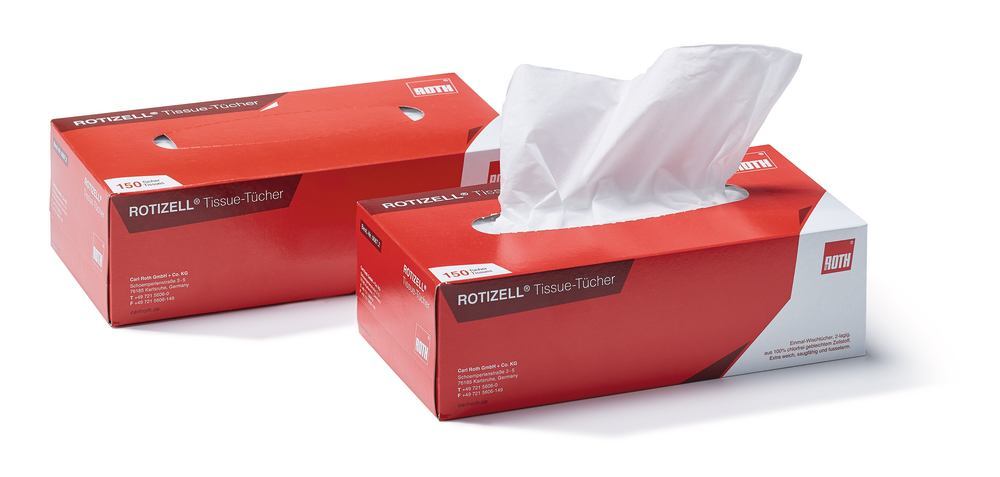 Rotizell®-tissues, 2-ply, FFC pulp, tissuesize 210x200 mm, 25 boxes, 150/box - Luminix Health
