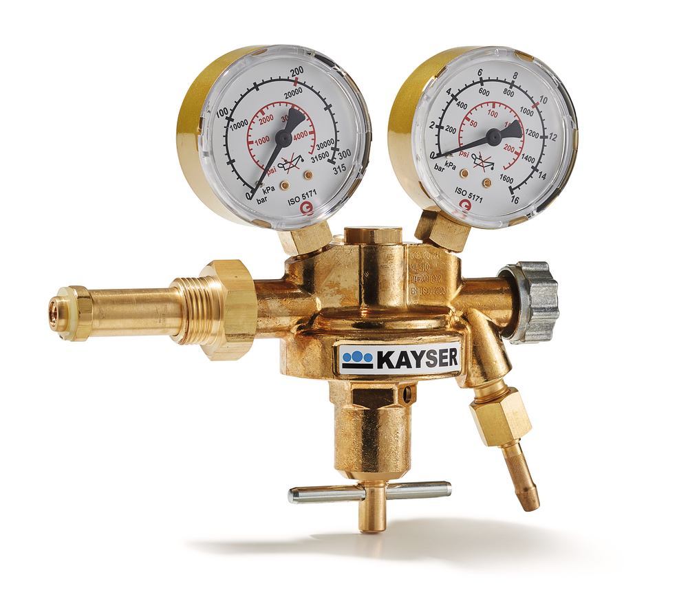 Bottle pressure regulator, one stage, brass, type of gas compressed air - Luminix Health