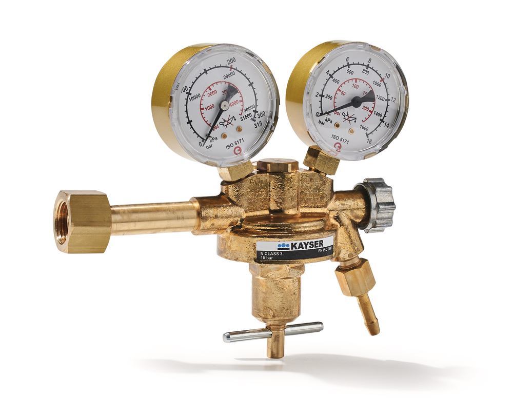 Bottle pressure regulator, one stage, brass, type of gas inert gases/CO2 - Luminix Health