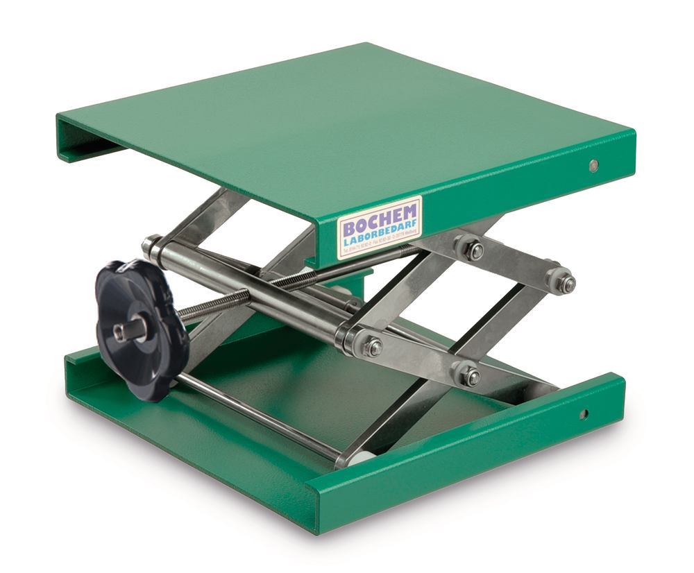 Laboratory jack, powder-coated aluminium, adjustable 90-470 mm, L 400xW 400mm - Luminix Health