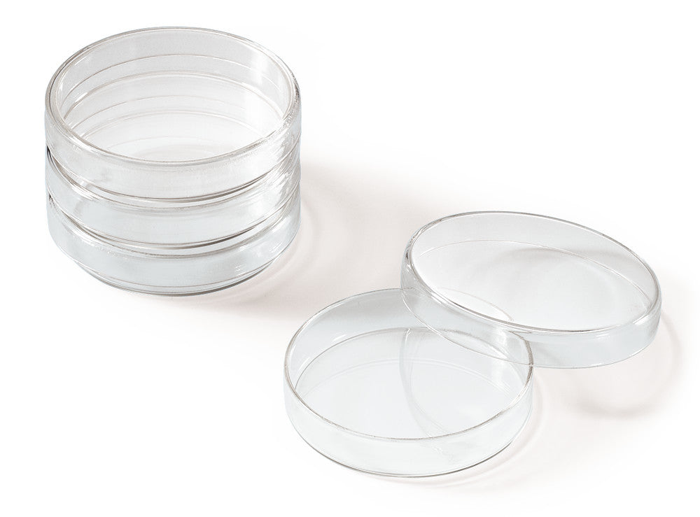 Rotilabo®-petri dishes, glass, two pieces, Ø 60 x H 15 mm, 18 unit(s) - Luminix Health