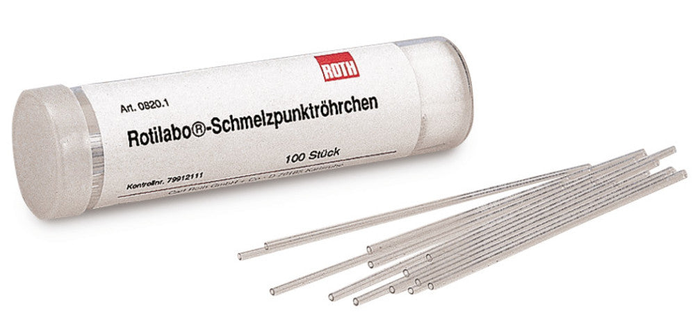 Rotilabo®-capillary tubes, open on one side, outer-Ø 1.35mm, L 80mm, 100 unit(s) - Luminix Health