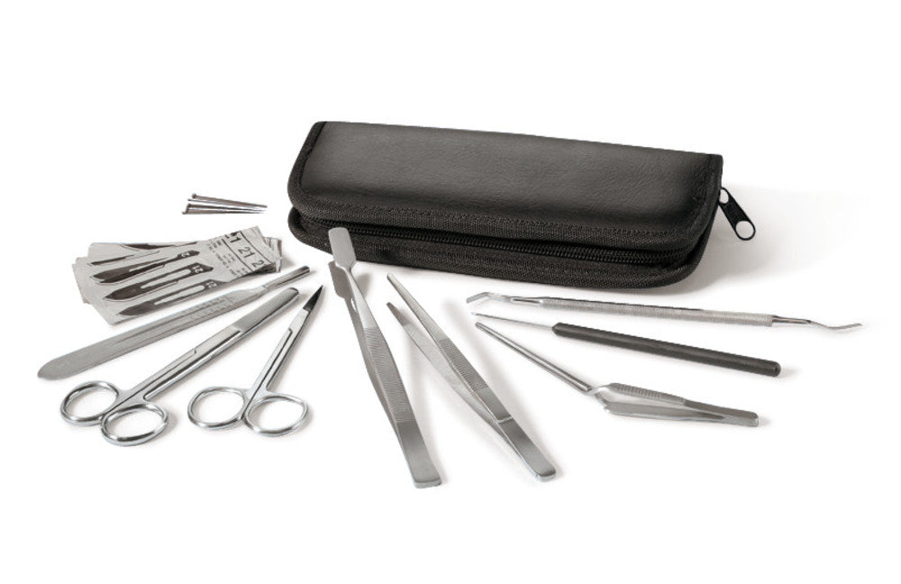 Dissecting instruments, 18 high grade steel instruments, in case, 1 unit(s) - Luminix Health