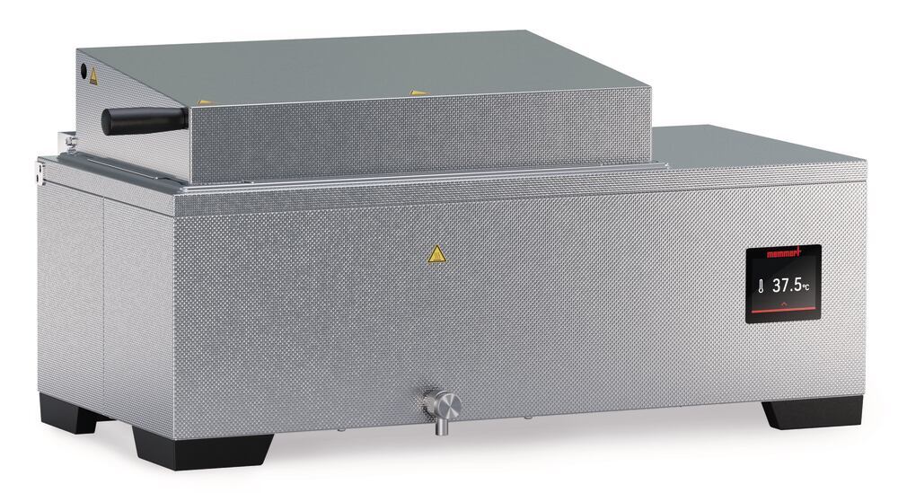 WTB 15 water bath incl. flat cover with, Rings and slanting cover, draincock, - Luminix Health