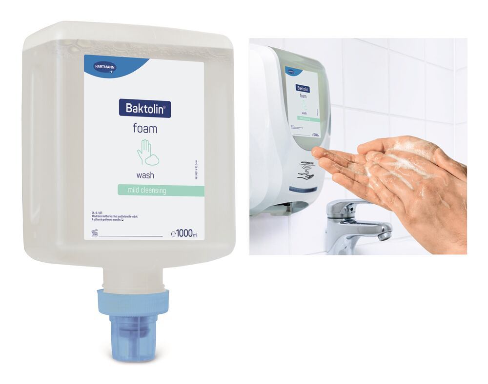 Baktolin foam hand cleansing foam, Bottle for CleanSafe dispensers, 1000 ml - Luminix Health