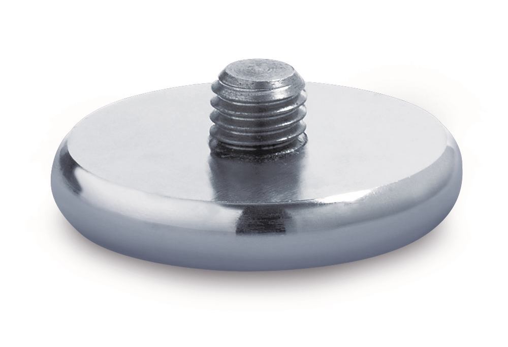 Foot plate for grid stands,, Ø 50xH8mm, with thr. bolt M12, L17mm., 1 unit(s) - Luminix Health