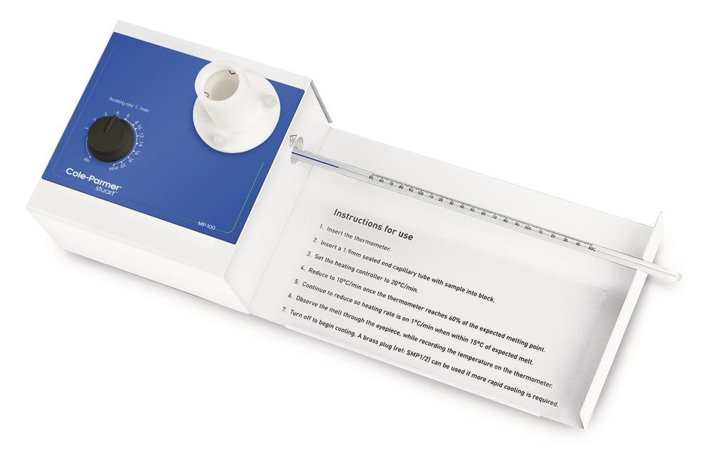 Melting point determ meas device MP-100, Analogue, observe and test 3 samples, - Luminix Health