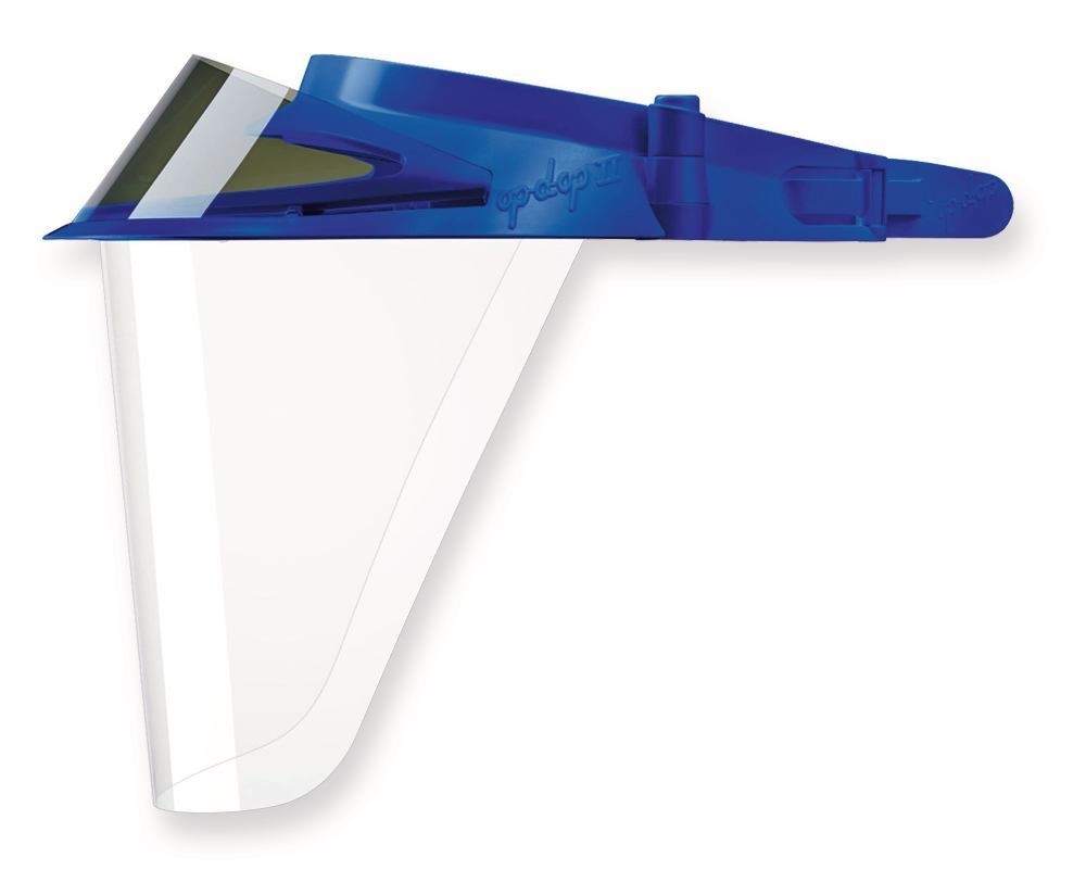 Op-d-op II face visor, blue, incl. 3 face shields, 1 unit(s) - Luminix Health