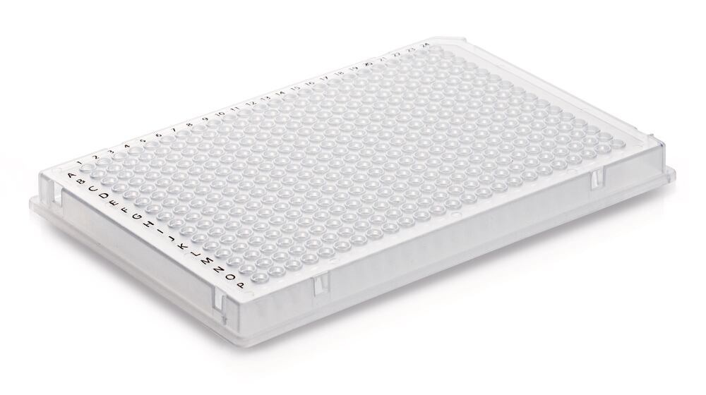 Rigid frame 384 well PCR plate, Low, frosted, whole frame, 50 unit(s) - Luminix Health