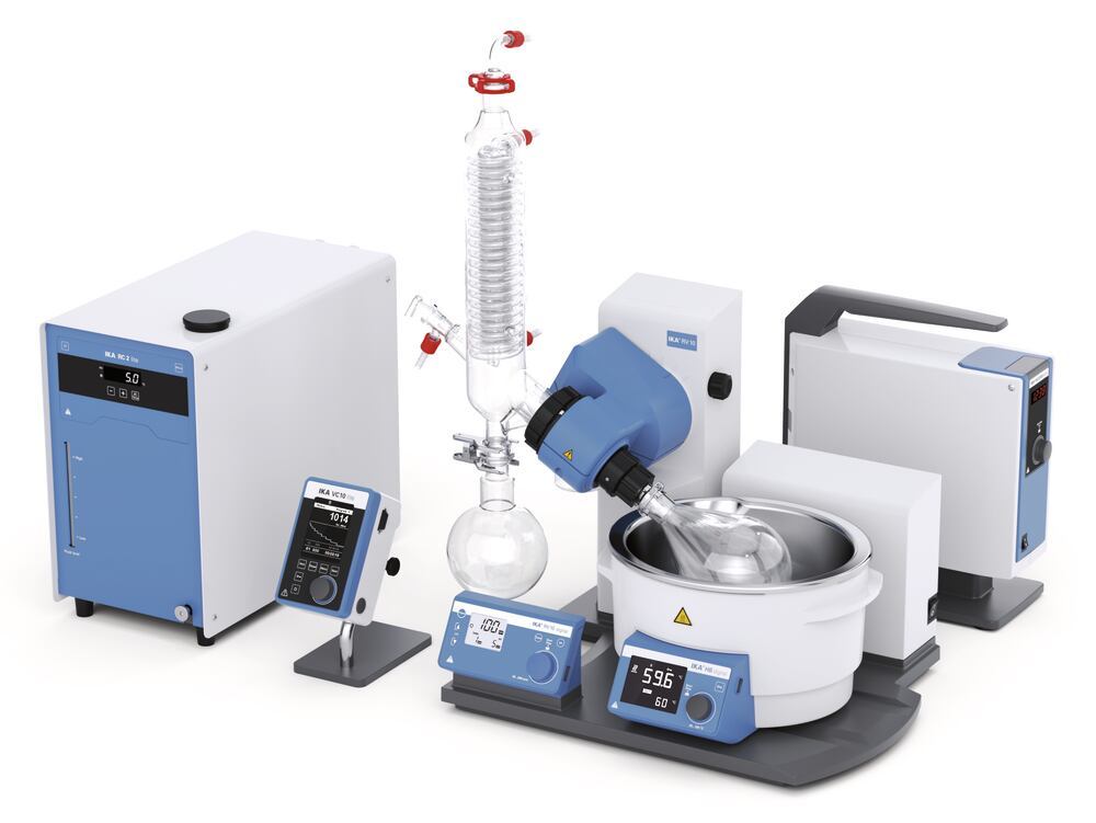 RV 10 digital V-C rotary evaporator, Complete package, coated glassware - Luminix Health