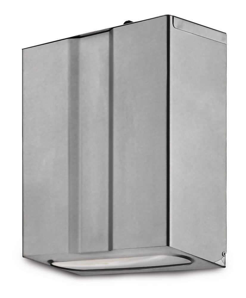 SEKUROKA GentleV hand towel dispenser, Stainless steel, 260x320x120 mm - Luminix Health