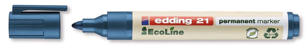 21 EcoLine permanent marker, Blue, line width 1.5-3 mm, 10 unit(s) - Luminix Health