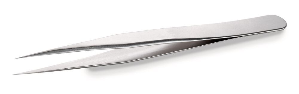 ROTILABO® precision tweezers, Straight SA type 1, L 120 mm, SS 0.10 mm - Luminix Health