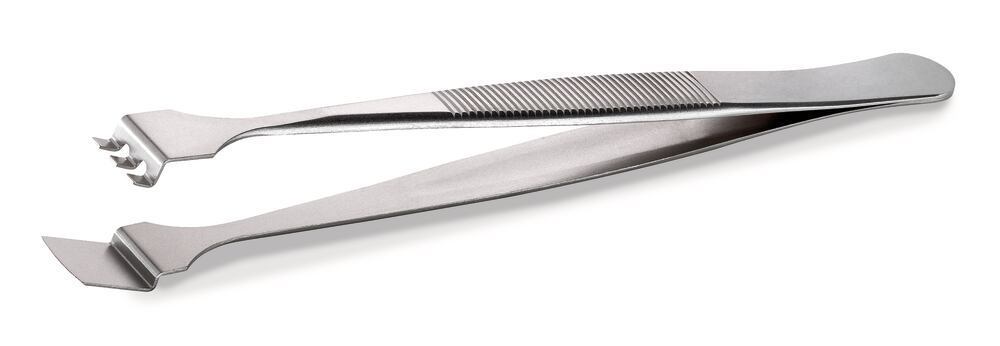 SA stainless steel wafer-tweezers, 3 teeth, 1 unit(s) - Luminix Health