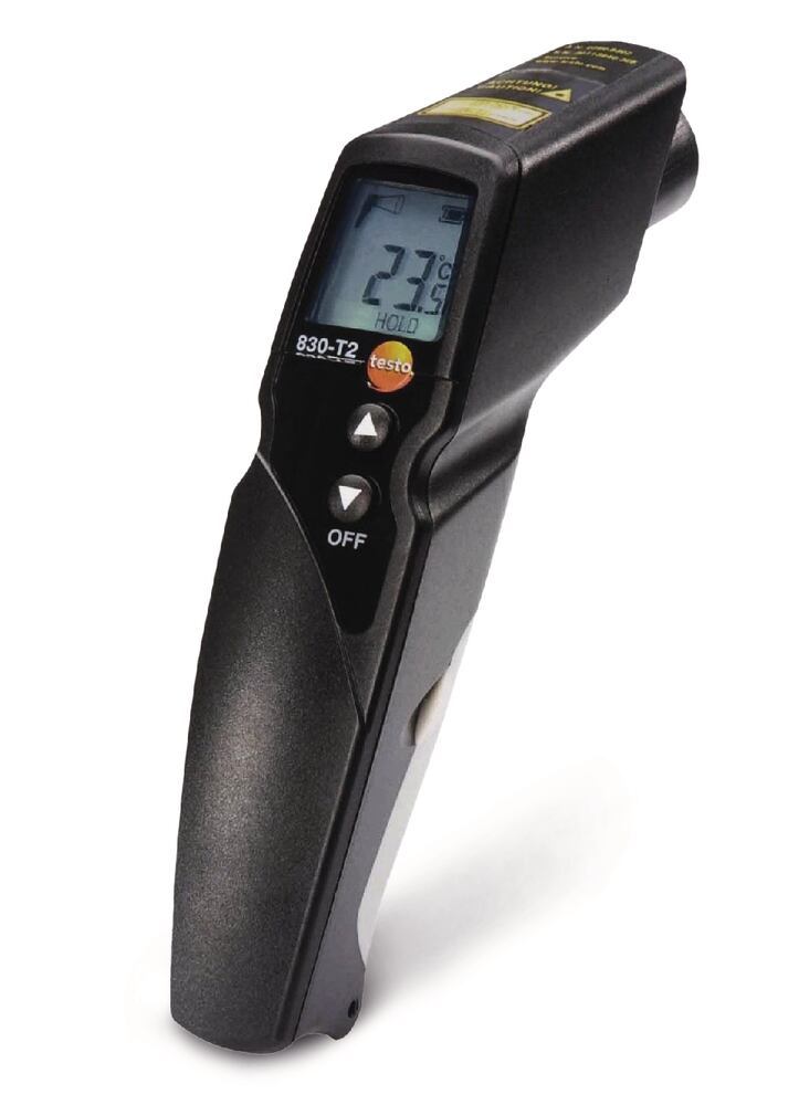 Infrared thermometer testo 830 T2, With connection f. ext temperature gauge - Luminix Health