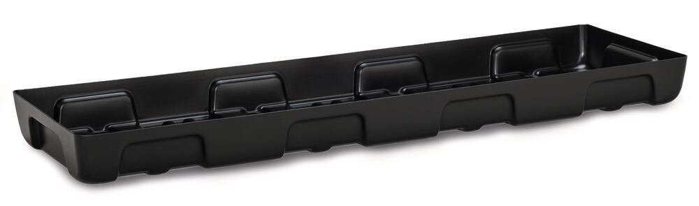 Shelf collecting tray for small drums, PE, 130x40 cm, retention capacity 28 l - Luminix Health