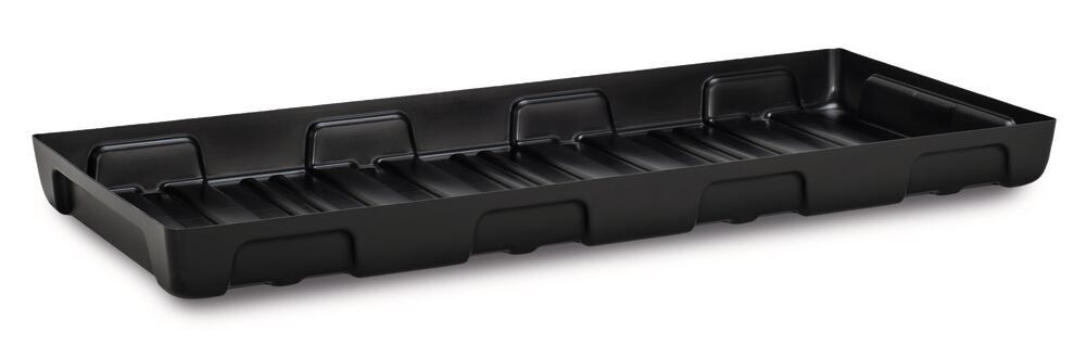 Shelf collecting tray for small drums, PE, 130x60 cm, retention capacity 44 l - Luminix Health