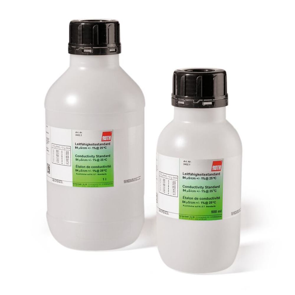Conductivity standard ROTI®Calipure, 15000 µS/cm (25 °C), 500 ml, plastic - Luminix Health