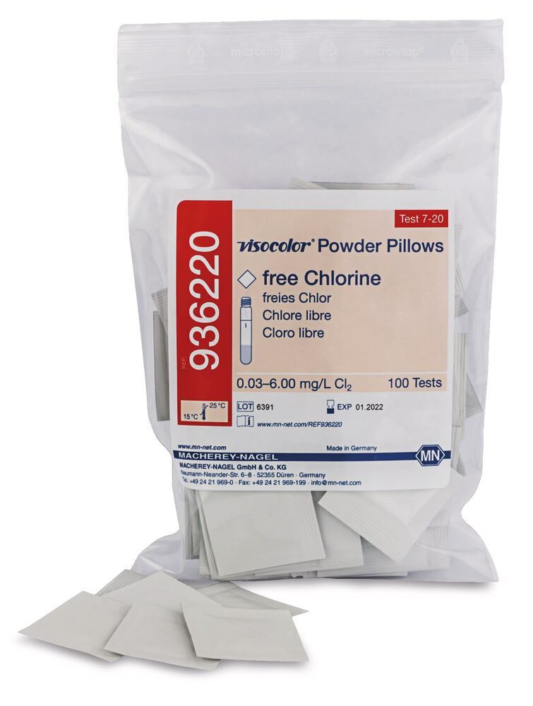VISOCOLOR Powder Pillows, Free chlorine, 1 unit(s) - Luminix Health