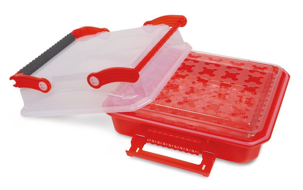 DuraPorter® XL safety container, Red, 40.64 x 41.28 x 17.78 cm, 1 unit(s) - Luminix Health