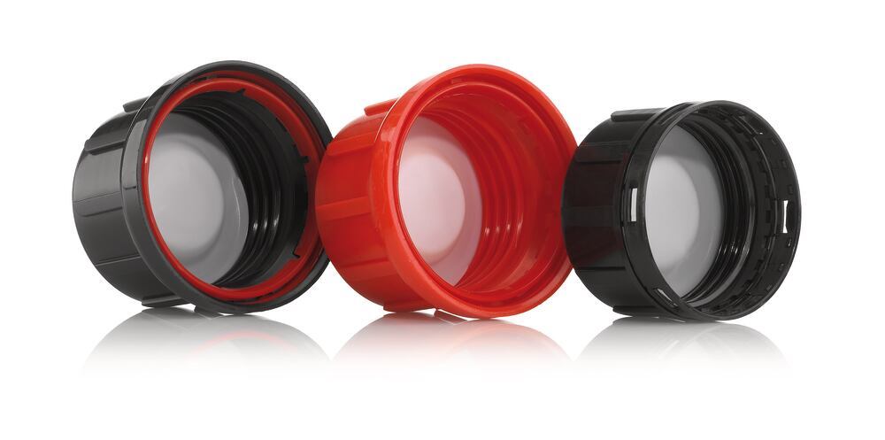 Degassing closure, PP, red, PTFE insert, GL 45, 10 unit(s) - Luminix Health
