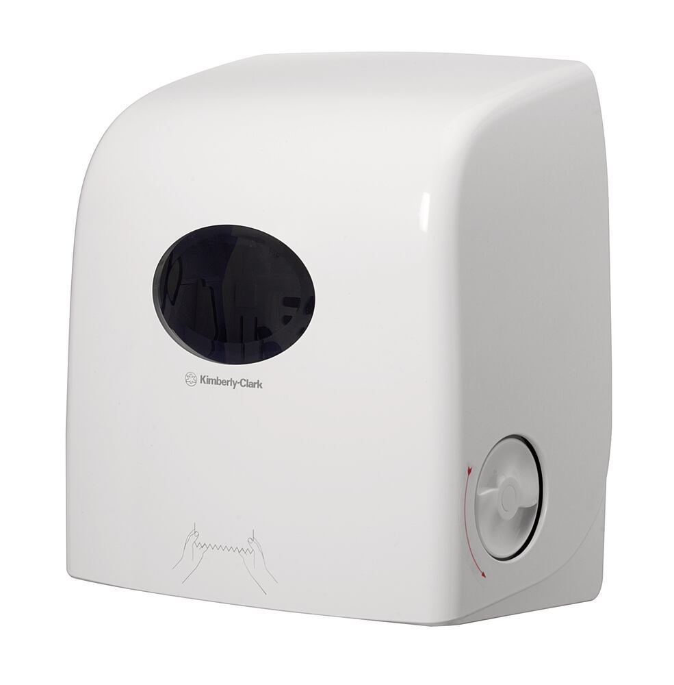 AQUARIUS 6953 rolled towel dispenser, Slimroll, plastic, white, manual - Luminix Health
