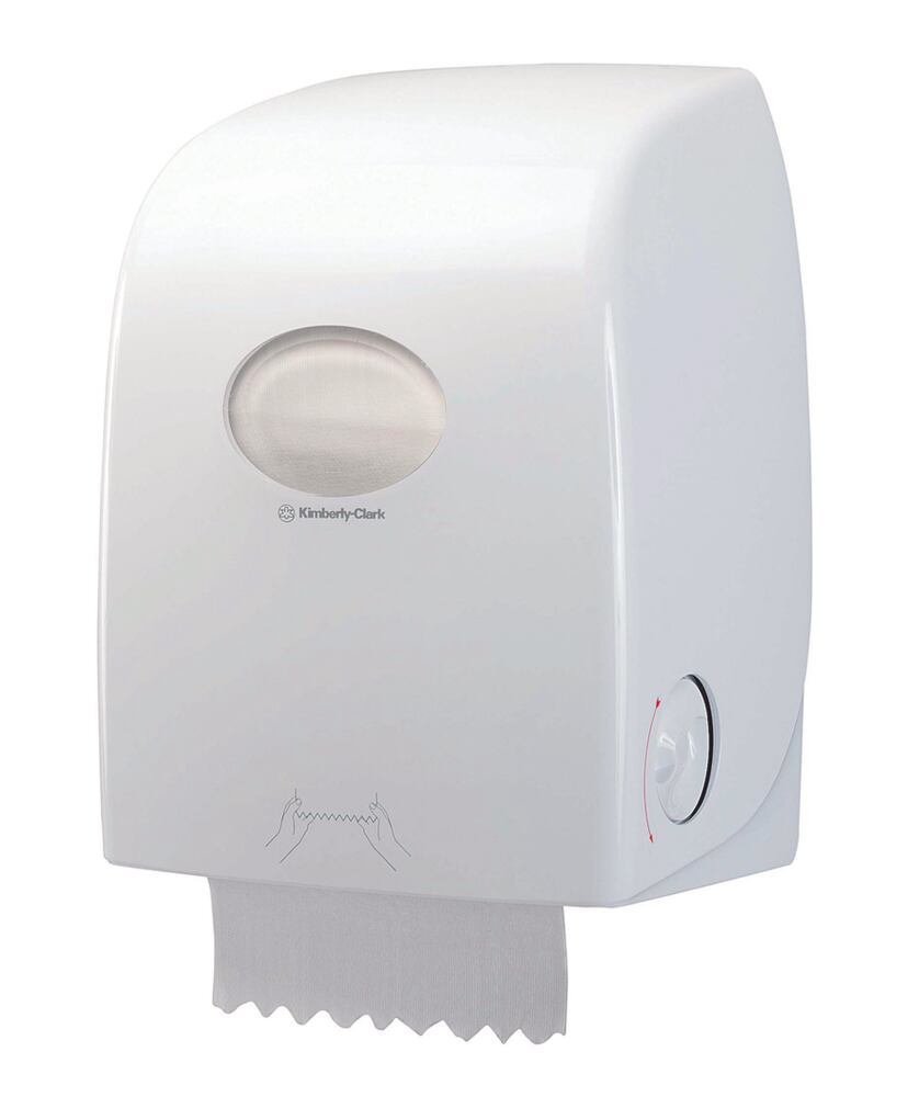 AQUARIUS 6959 rolled towel dispenser, Plastic, white, dispenses manually - Luminix Health