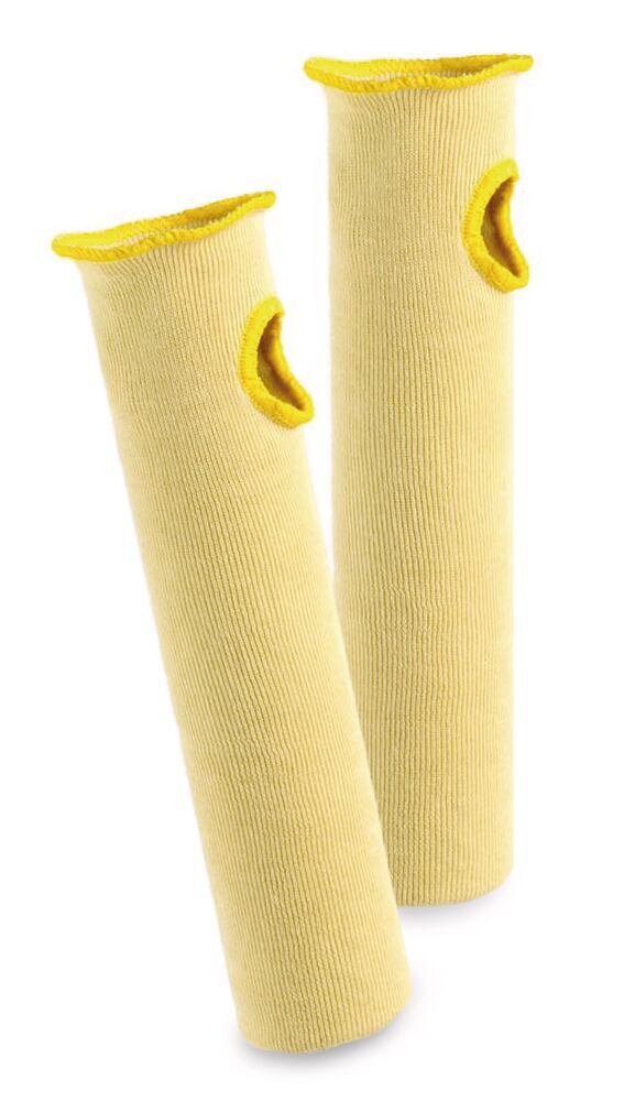 Aramid-knit forearm protectors, With thumb hole, L 350 mm, 1 pair - Luminix Health