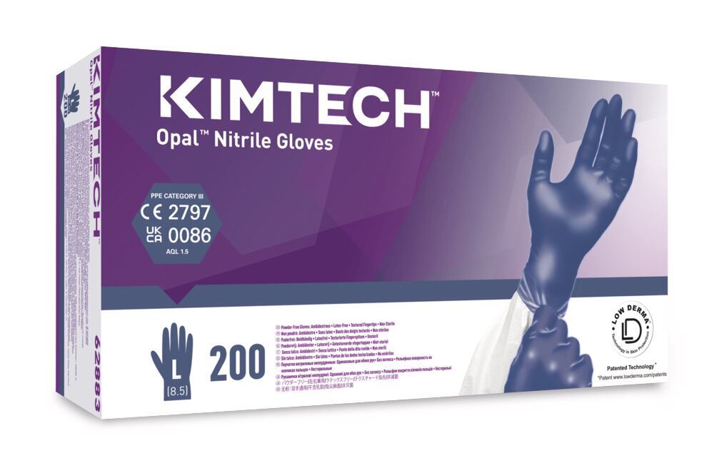 Kimtech Opal Nitrile, size S, nitrile disposable protective gloves, 200 unit(s) - Luminix Health