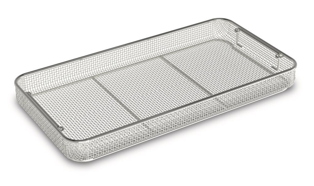 Sterilisation basket with drop handles, 510 x 254 x 50 mm, 1 unit(s) - Luminix Health