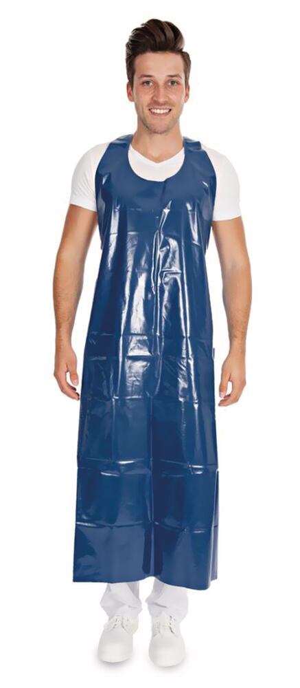 PE disposable apron, detectable, 75 x 140 cm, dark blue, 60 µm, 50 unit(s) - Luminix Health