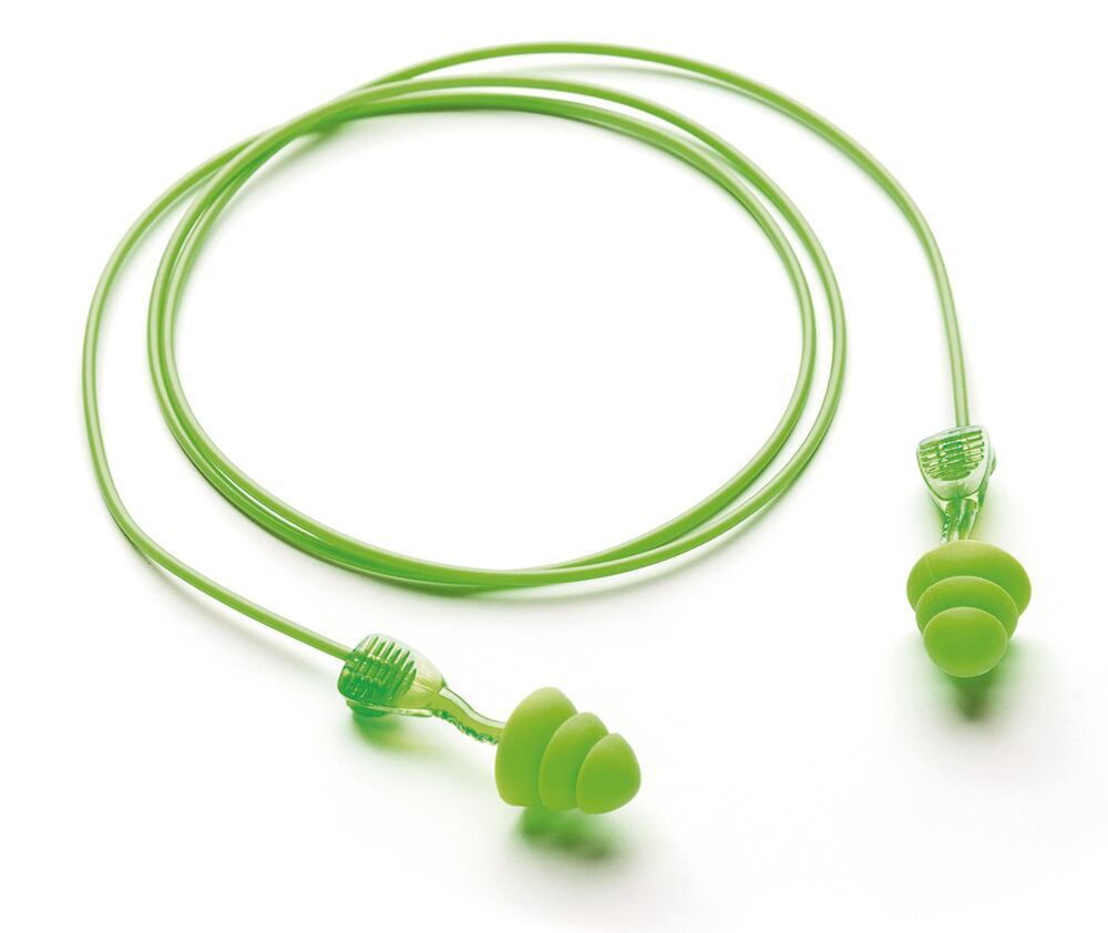 Twister reusable earplugs, Trio Cord, with cord and storage case, 50 pair - Luminix Health