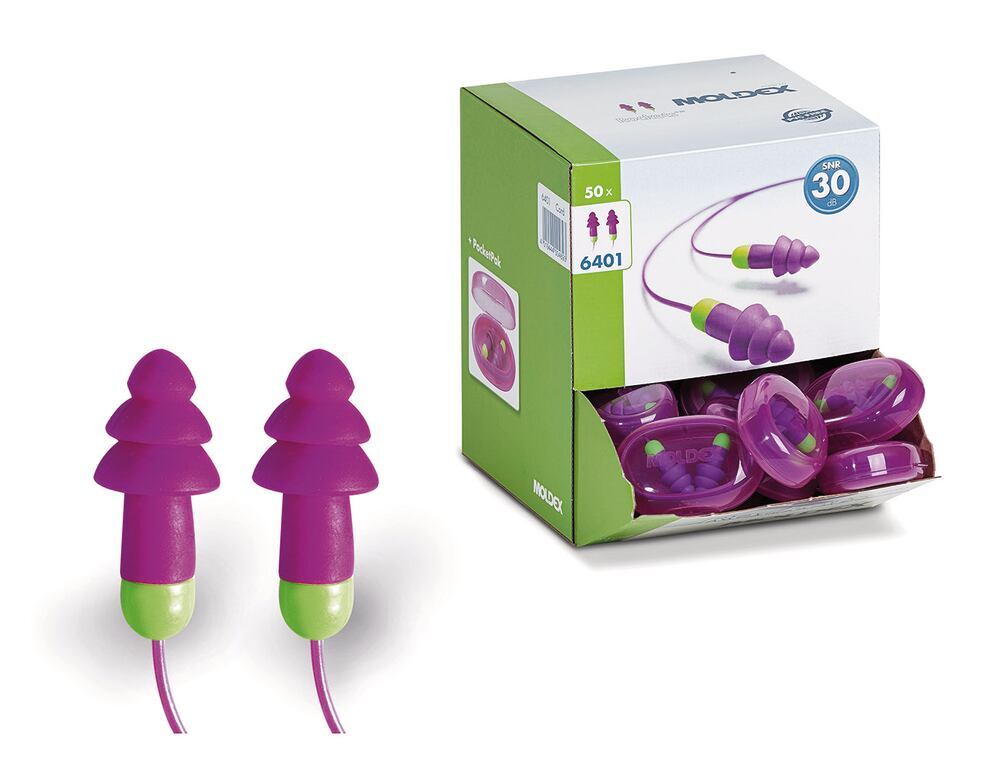 Rockets Cord reuse. ear protection plugs, with cord and storage case, 50 pair - Luminix Health