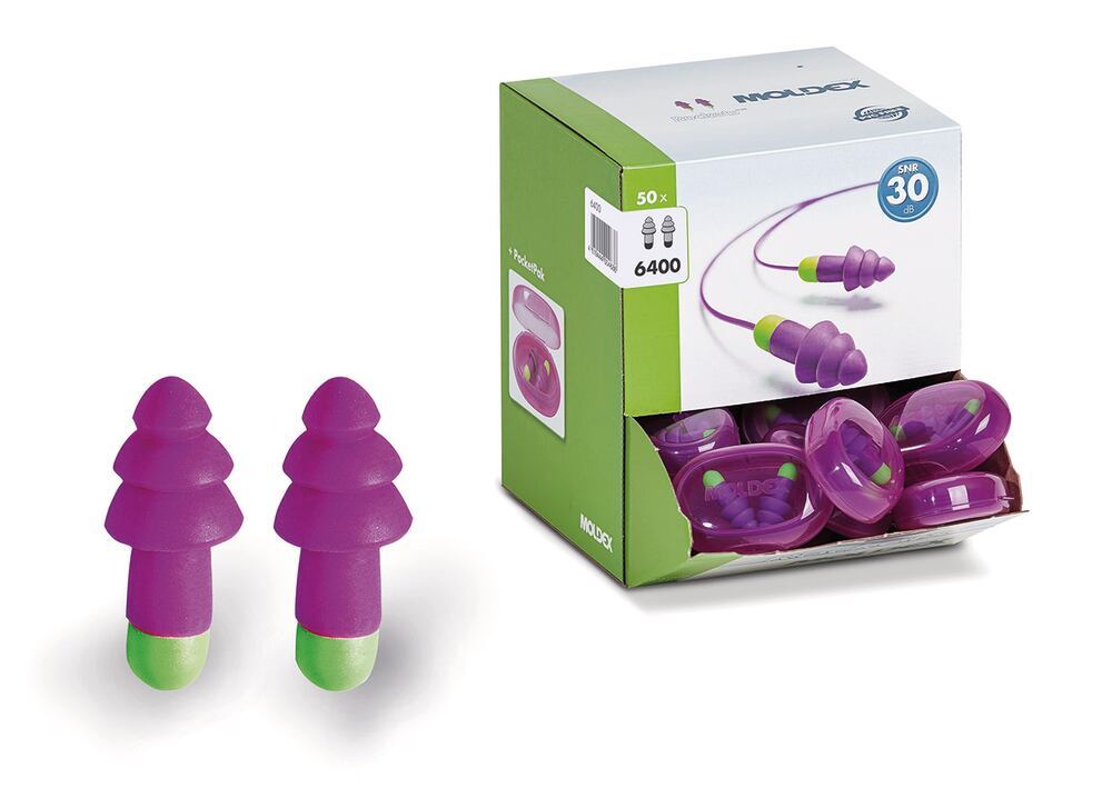 Rockets reusable ear protection plugs, In pairs in storage case, 50 pair - Luminix Health