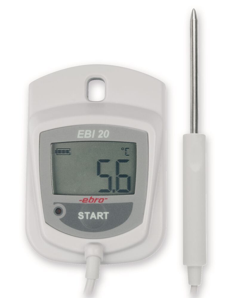 Data logger EBI 20-TE1, with external temperature gauge, 1 unit(s) - Luminix Health
