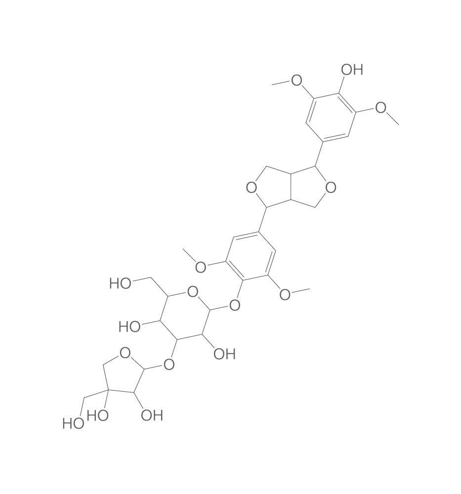 (-)-Syringaresnol-4-O-b-D-apiofuranosyl-, (1,2)-b-D-glucopyranoside, 2 mg - Luminix Health