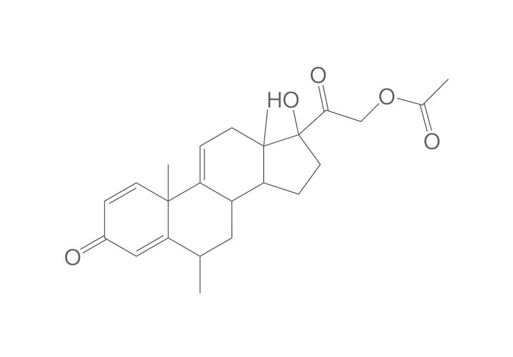 (6α)-21-(Acetyloxy)-17-hydroxy-6-methylpregna-1,4,9(11)-triene-3,20-dione, 5 mg - Luminix Health