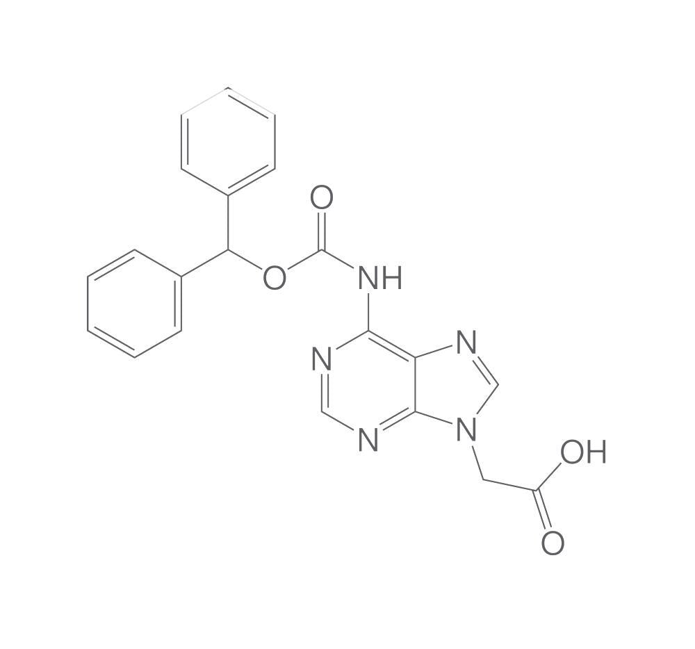 2-(6-(((Benzhydryloxy)carbonyl)amino)-9H, -purin-9-yl)acetic acid, 100 mg - Luminix Health