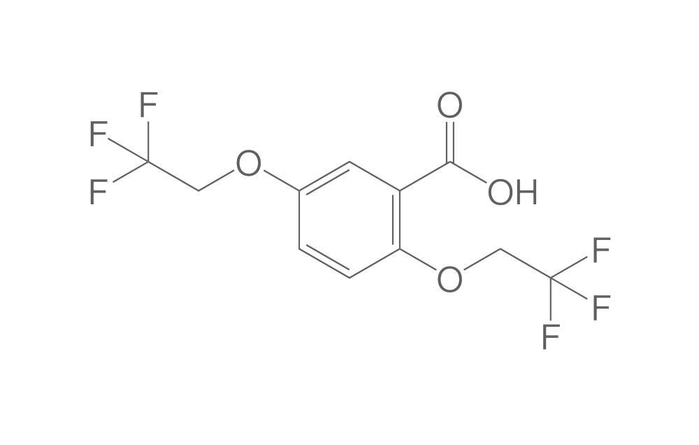 2,5-Bis(2,2,2-trifluoroethoxy)benzoic ac, id, 100 g - Luminix Health