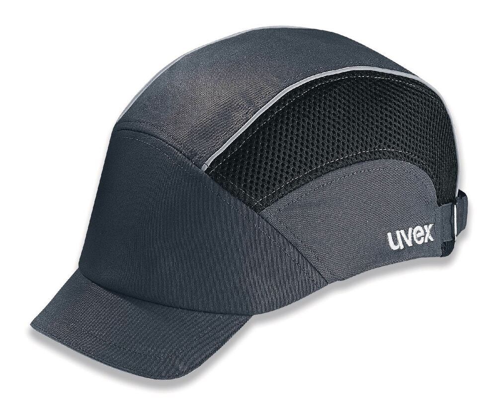 uvex u-cap premium bump cap, EN 812, short peak, sz 52-64cm, gr/black, 1 unit(s) - Luminix Health