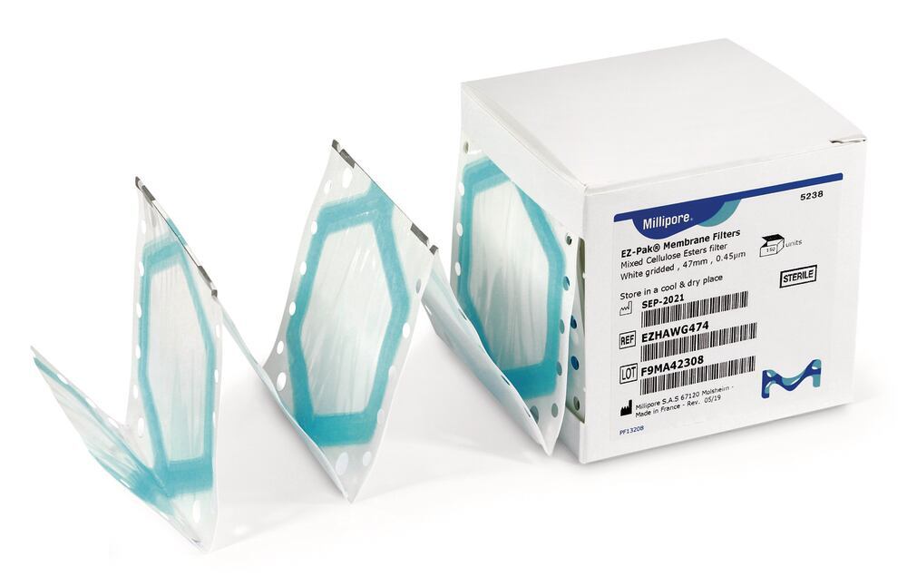 EZ-Pak membrane filter (CME), 0.8 µm, 47 mm, white, grid, 600 unit(s) - Luminix Health