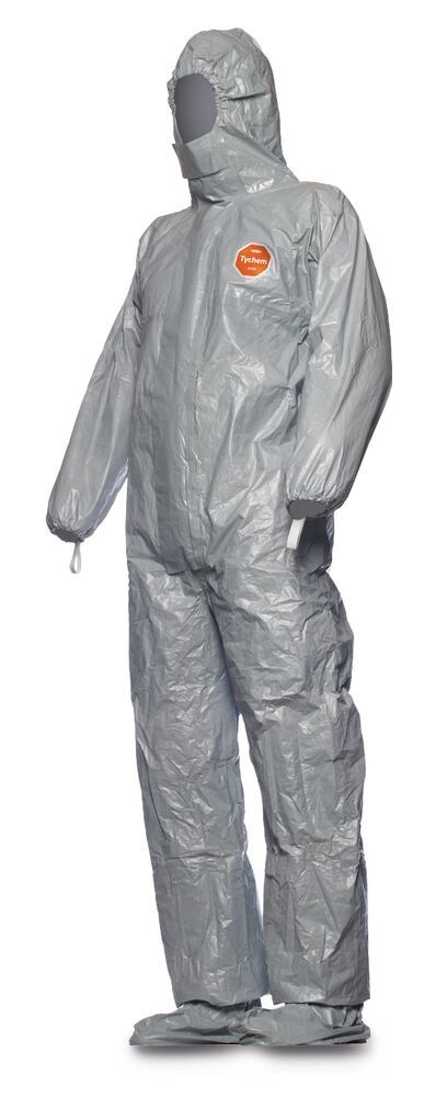 TYCHEM® 6000 F overalls with socks, PE spunbond, grey, size 3XL, 1 unit(s) - Luminix Health