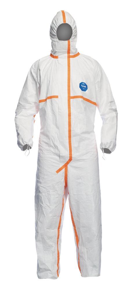 TYVEK® 800J TJ0198TWHPI overalls, Type, 3B, 4B, 5B, 6B. white, size 2XL - Luminix Health