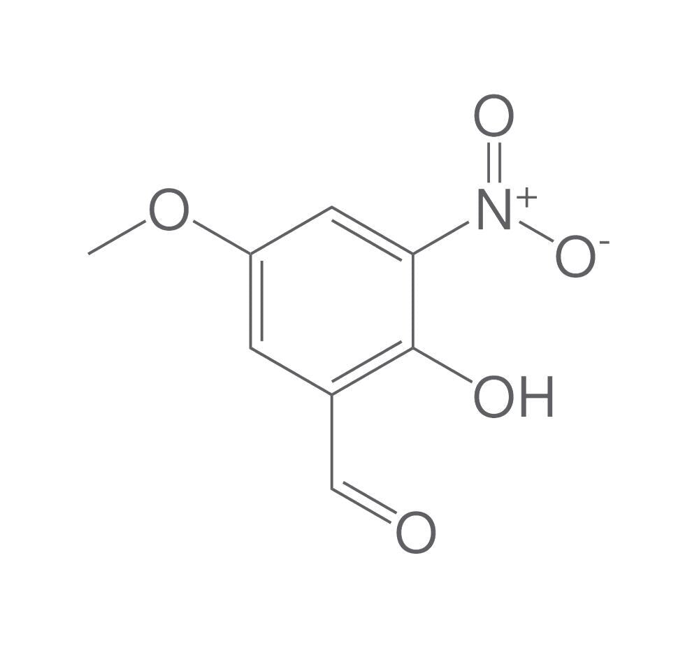 2-Hydroxy-5-methoxy-3-nitrobenzaldehyde, min. 95 %, 25 g - Luminix Health