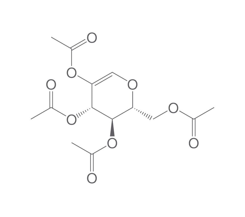 2,3,4,6-Tetra-O-acetyl-1-deoxy-D-arabino, -hex-1-enopyranose, 500 mg - Luminix Health
