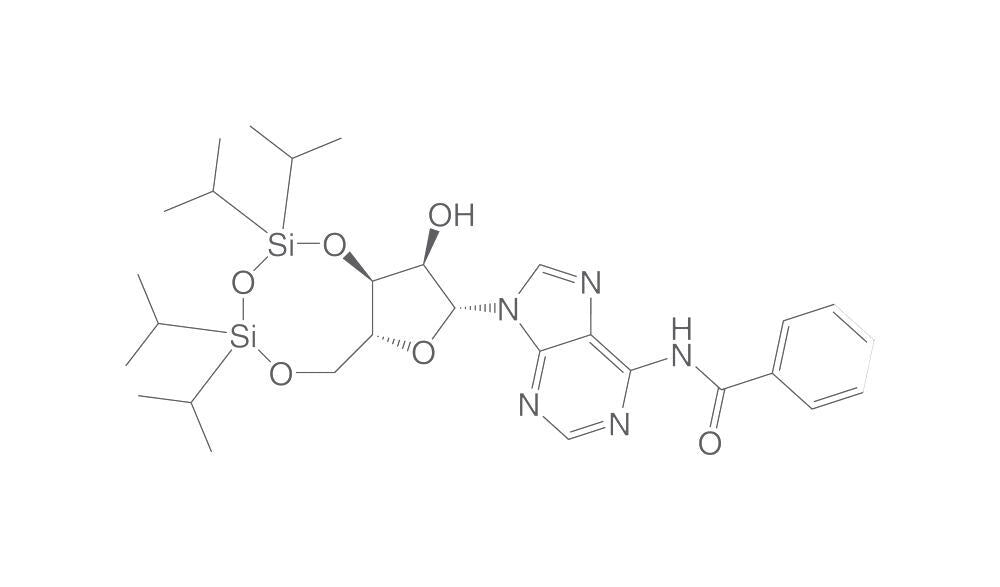 N6-Benzoyl-3',5'-O-(1,1,3,3- tetraisopro, pyl-1,3-disiloxanediyl)adenosine, 2 g - Luminix Health