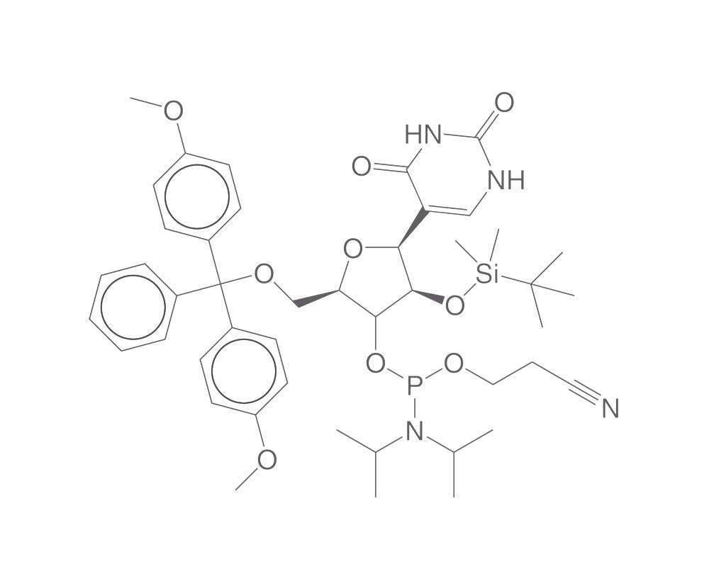 2'-O-tert-Butyldimethylsilyl-5'-O-DMT-pseudouridine 3'-CE phosphoramidite, 50 mg - Luminix Health