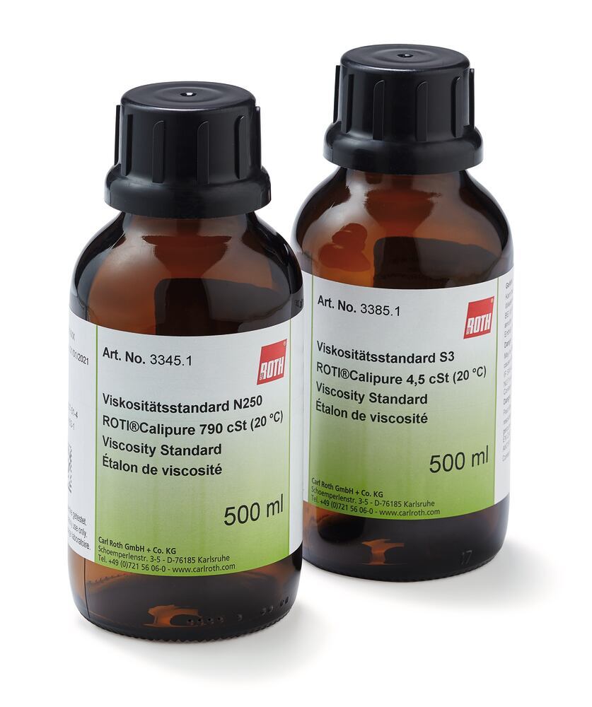 Viscosity standard N75, ROTI®Calipure, 210 cSt (20 °C), 500 ml, glass - Luminix Health