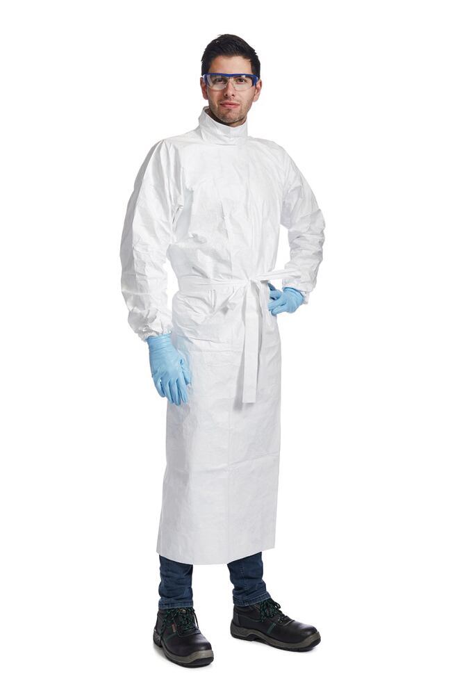 Tyvek IsoClean cleanroom gown IC703S 00, Chemo gown, non-sterile, loose, size XL - Luminix Health